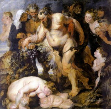  Baroque Oil Painting - Drunken Silenus Baroque Peter Paul Rubens
